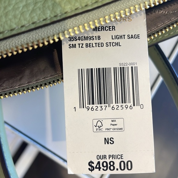 Michael Kors Mercer Small Top Zip Belted Satchel Crossbody Handbag Bag Shoulder - Picture 9 of 16